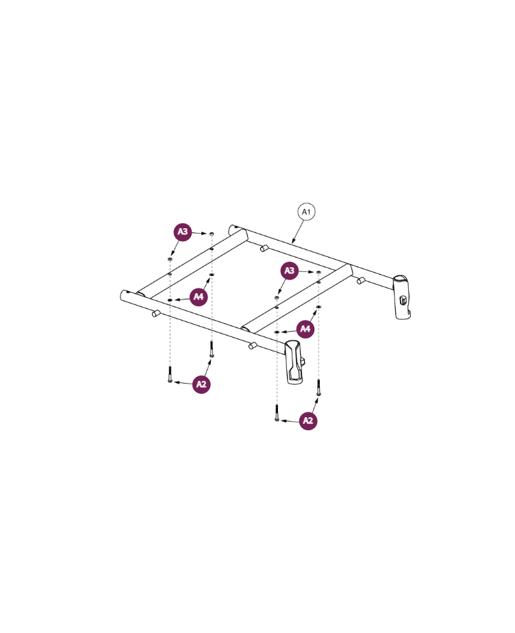 H-Frame-Recl Seat-H-Frame ELR SA Tap Pin x 16W
