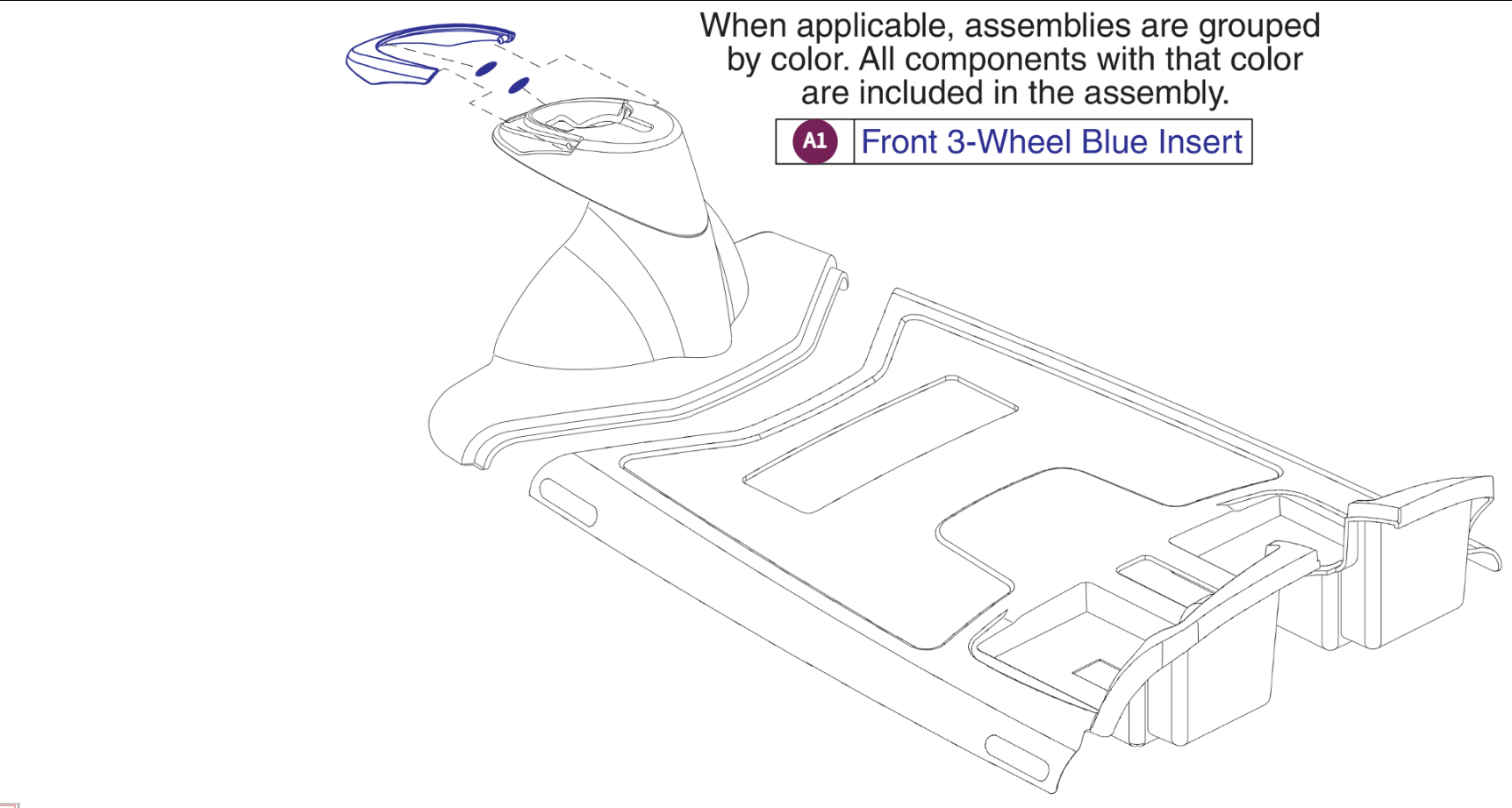 Front Shroud Inserts, 3 Wheel, GoGo Sport
