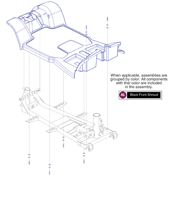 Front Shroud Assy, For S49 Models