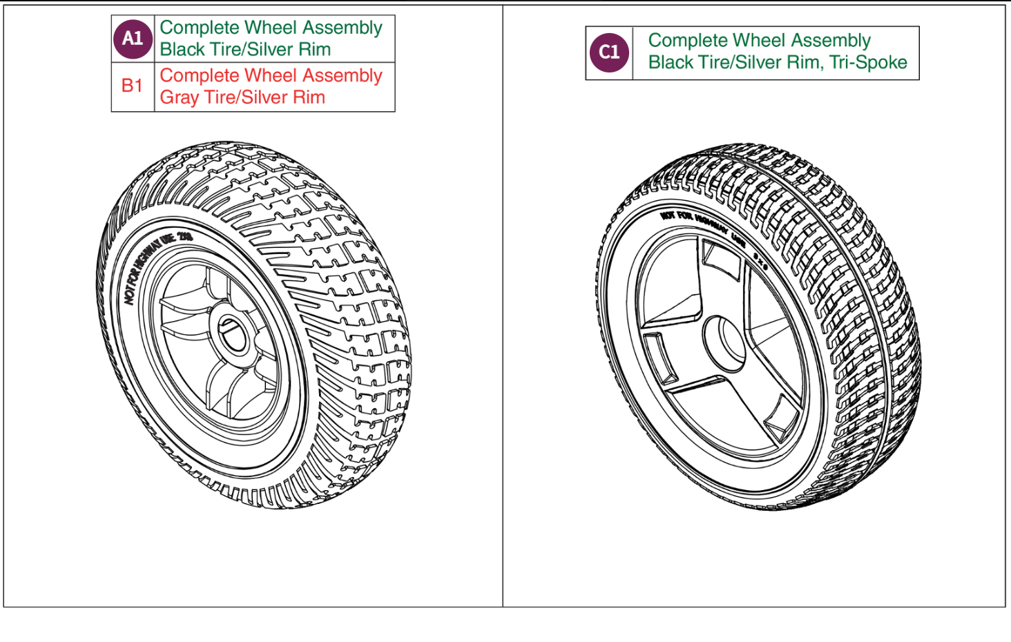 Rear Wheels, GoGo Elite Traveller Plus