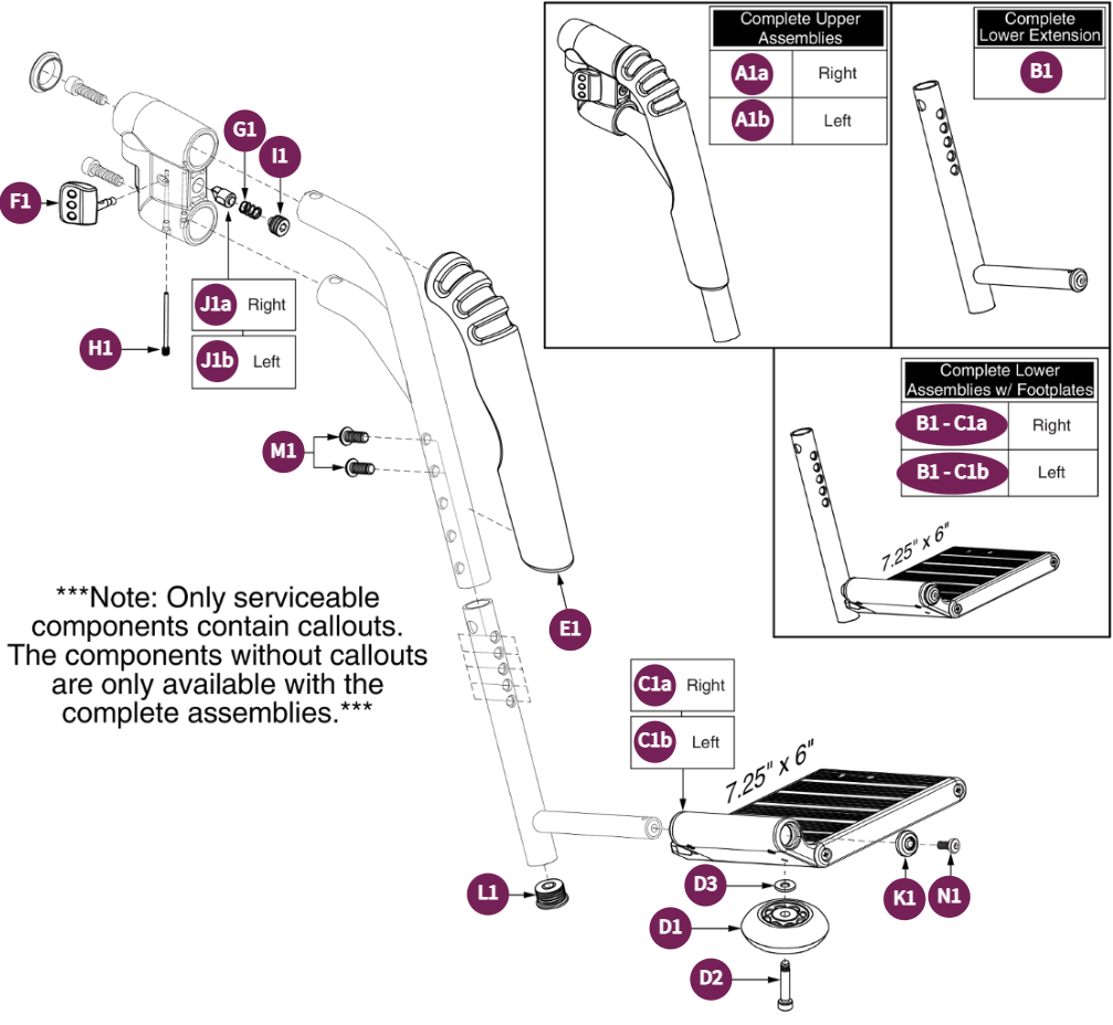 70°Style#8 Swing-away w/7.25"x6" Footplate
