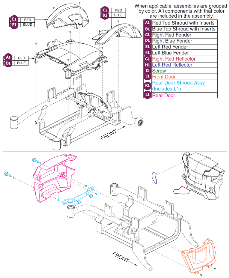 Shroud Assy, Elite HD