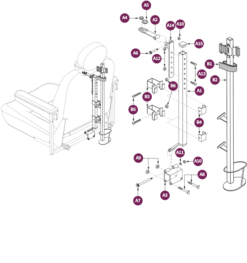 Cane/Crutch Holder-115° LTD Version 2