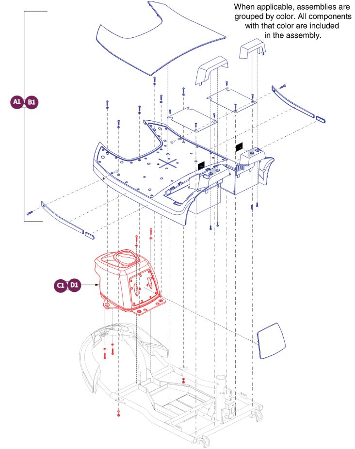 3 Wheel Front Body Shroud Assy, Victory 10.2