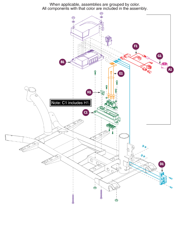 Controller Electronics Assy, R-Series, Go-Go LX