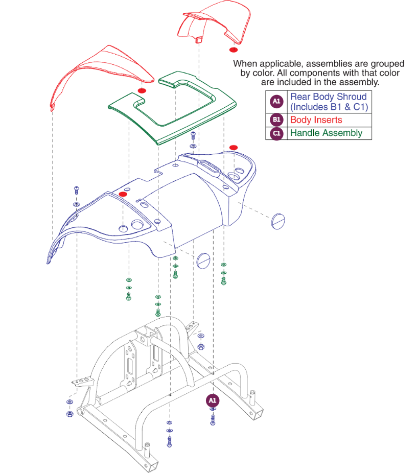 Rear Shroud, 4 Wheel, GoGo Sport