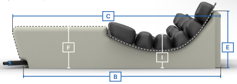 Hybrid Select Cushion side dimensions