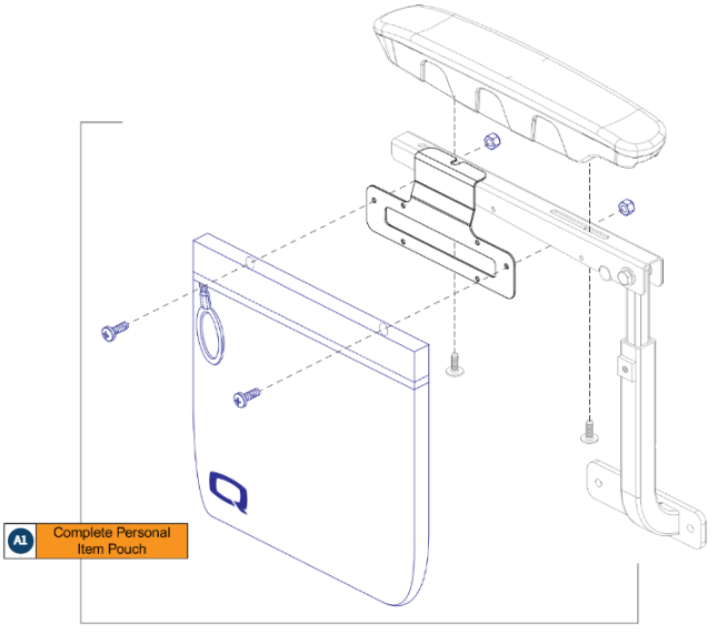 Personal Items Pouch Captain Seat Mount
