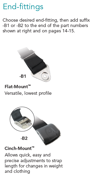 Bodypoint 2-Point Padded Hip Belt end-fittings