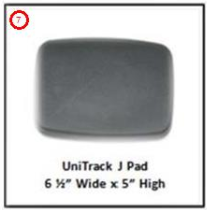 UniTrack J Pad dimensions