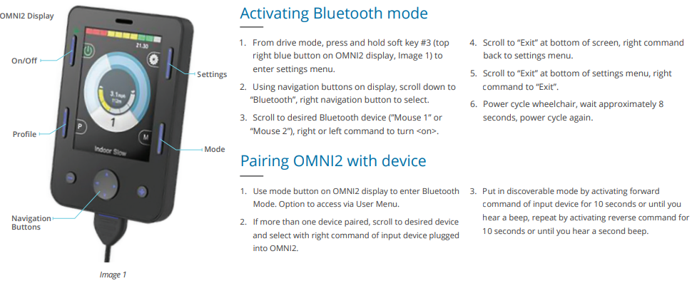 OMNI2 Bluetooth Activation