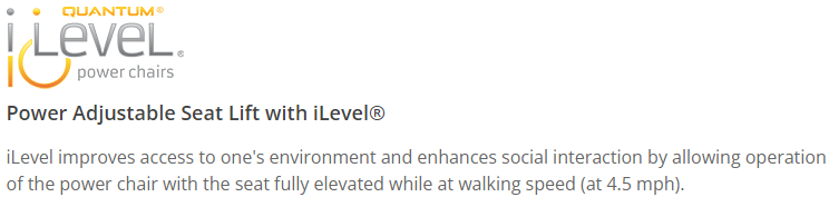 Power Adjustable Seat Lift with iLevel