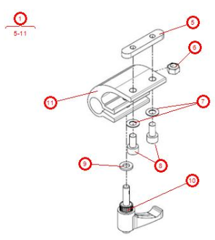 permobil adjustable bracket schematic
