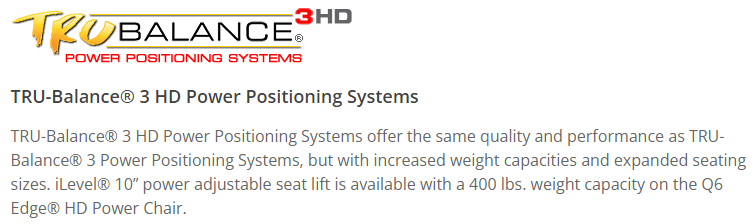 TruBalance 3HD Power Positioning Systems