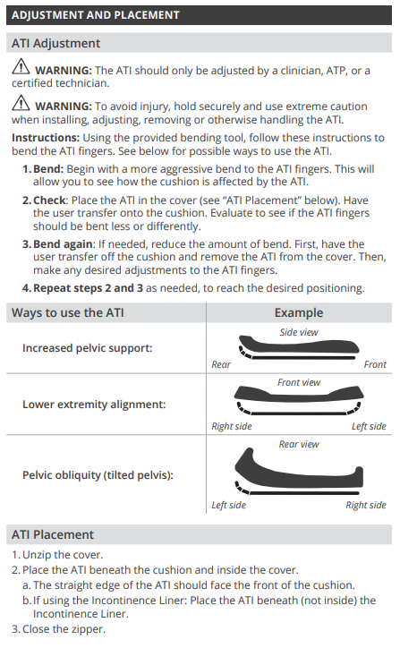 ATI adjustment and placement