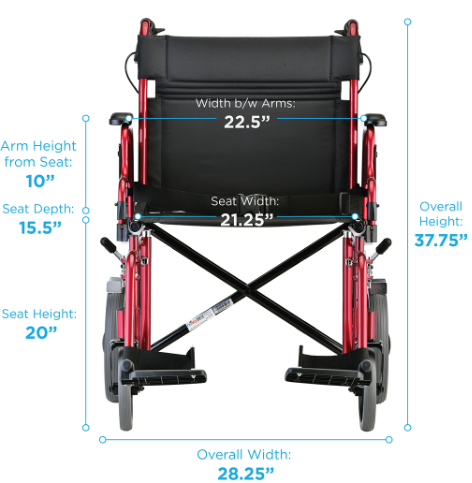 Nova Transport Chair dimensions