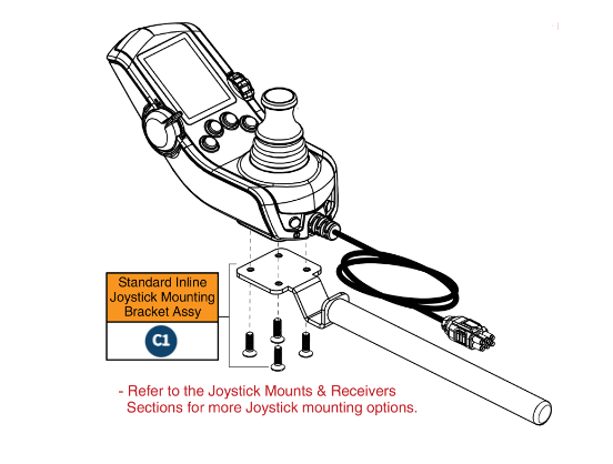Fixed In-Line Joystick Bracket