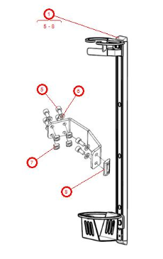 Permobil Crutch Holder schematics
