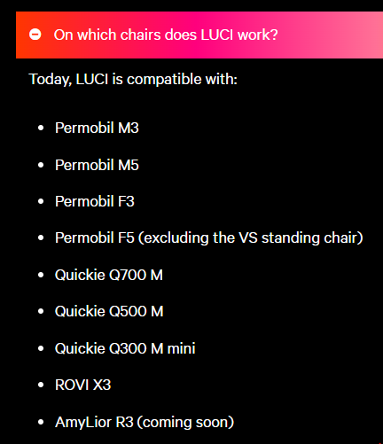 LUCI compatible chairs