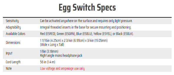 Egg Switch specs