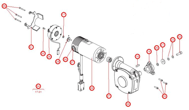 Permobil drive motor schemaatics