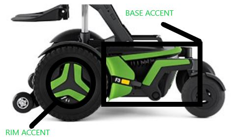 Permobil F Series Version 2 base color kit