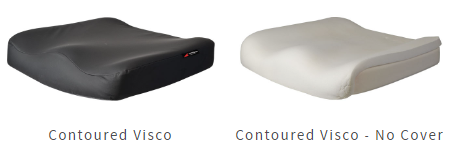 Contoured Visco seat cushion with and without cover