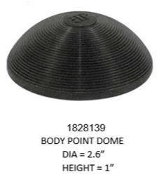 Bodypoint Rubber Dome Handle pic and dimensions