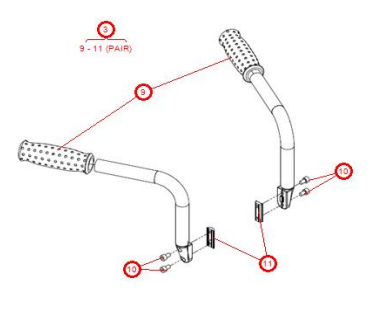 Permobil Push HAadles Schematics