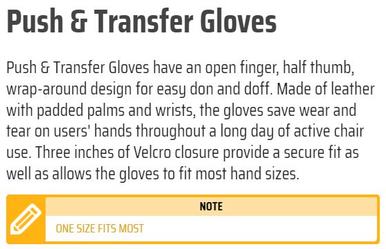 ADI Push and Transfer Gloves description 1