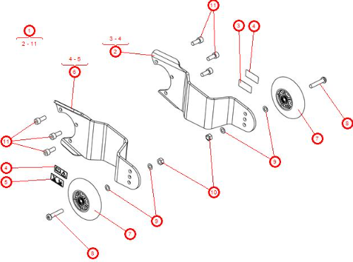 Support Wheel Kit schematics