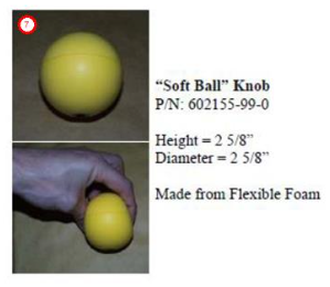 Softball knob dimensions