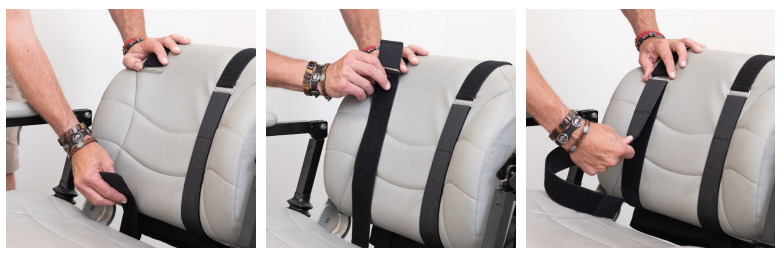 Deluxe Seatback Bag mounting installment steps picture