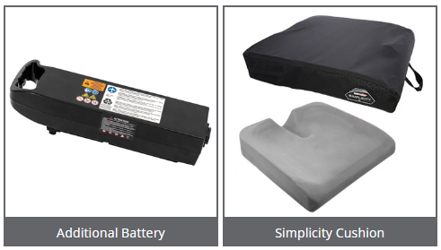 Additional battery and simplistic cushion
