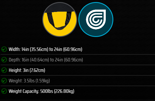 Spectrum Gel SPP Cushion dimensions