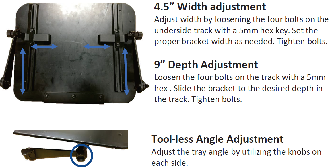 Rehab Lab Tray Adjustments