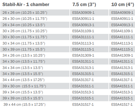 Stabil-Air Seat Cushion Dimensions 1