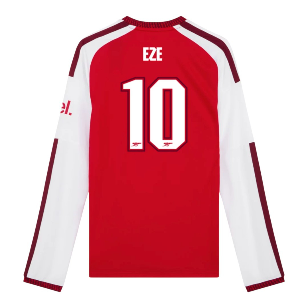 EZE #10 Arsenal 26/27 Men's Home Long Sleeve Shirt - Club Font