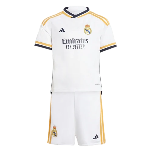 Real Madrid 23/24 Kid's Home Shirt and Shorts