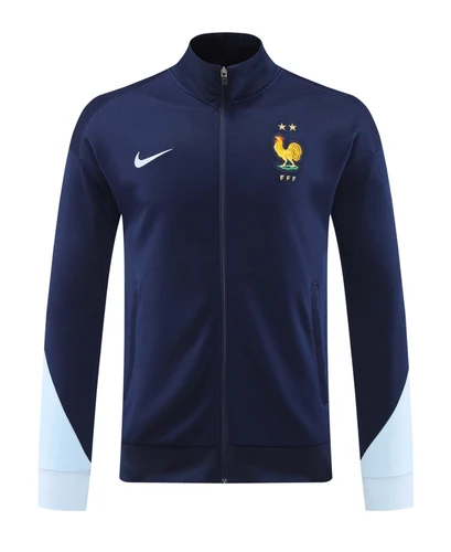 France 2024 Men's Navy Long Zip Jacket