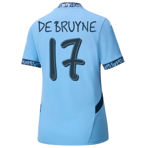 DE BRUYNE #17 Manchester City 24/25 Women's Home Shirt - Man City Font