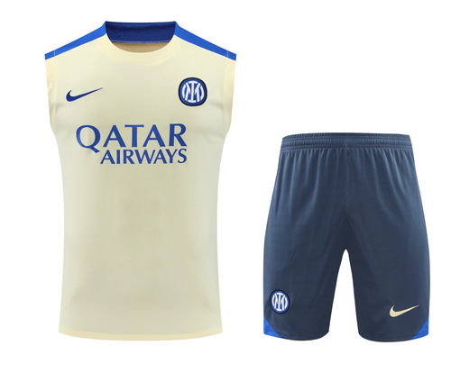 Inter Milan 24/25 Men's Light Yellow Training Tank Top