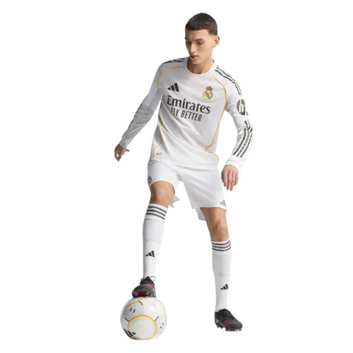 Real Madrid 25/26 Authentic Men's Home Long Sleeve Shirt