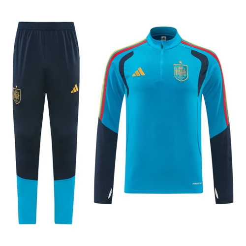 Spain 2026 Men's Light Blue Short Zip Tracksuit