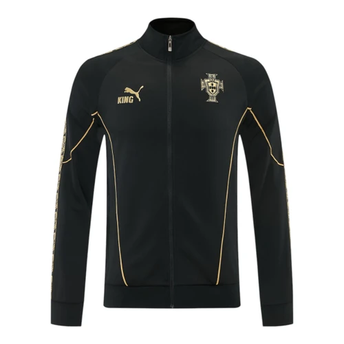 Portugal 2026 Men's Black Long Zip Jacket