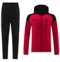 AC Milan 23/24 Men's Red-Black Long Zip Hoodie
