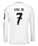 VINI JR #7 Real Madrid 24/25 Men's Home Long Sleeve Shirt