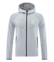 Barcelona 24/25 Men's Gray Long Zip Hoodie Tracksuit