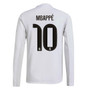 MBAPPÉ #10 Real Madrid 25/26 Authentic Men's Home Long Sleeve Shirt