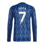 SAKA #7 Arsenal 25/26 Men's Away Long Sleeve Shirt - PL Font